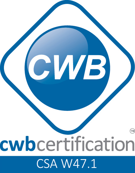 Canadian Welding Bureau Certified CSA W47.1 Canadian Welding Bureau Certified CSA W47.1
